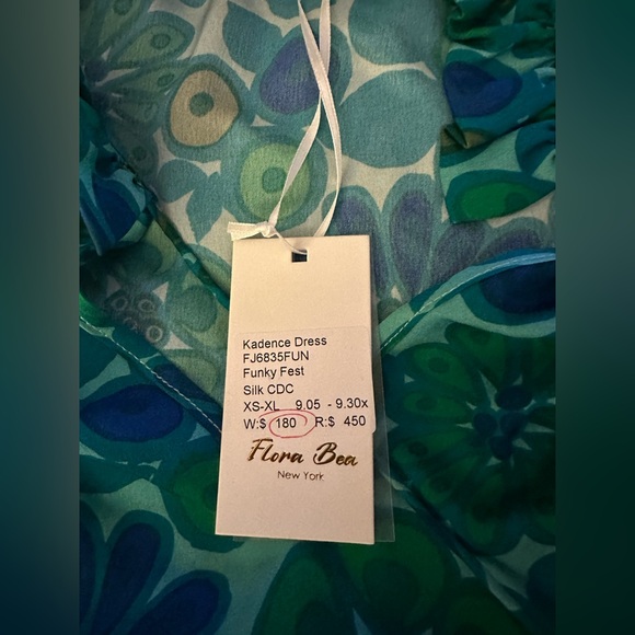 NEW FLORA BEA kadence dress in funky fest NWT Tag size Small. Fits 2-slim 6 - Picture 3 of 4